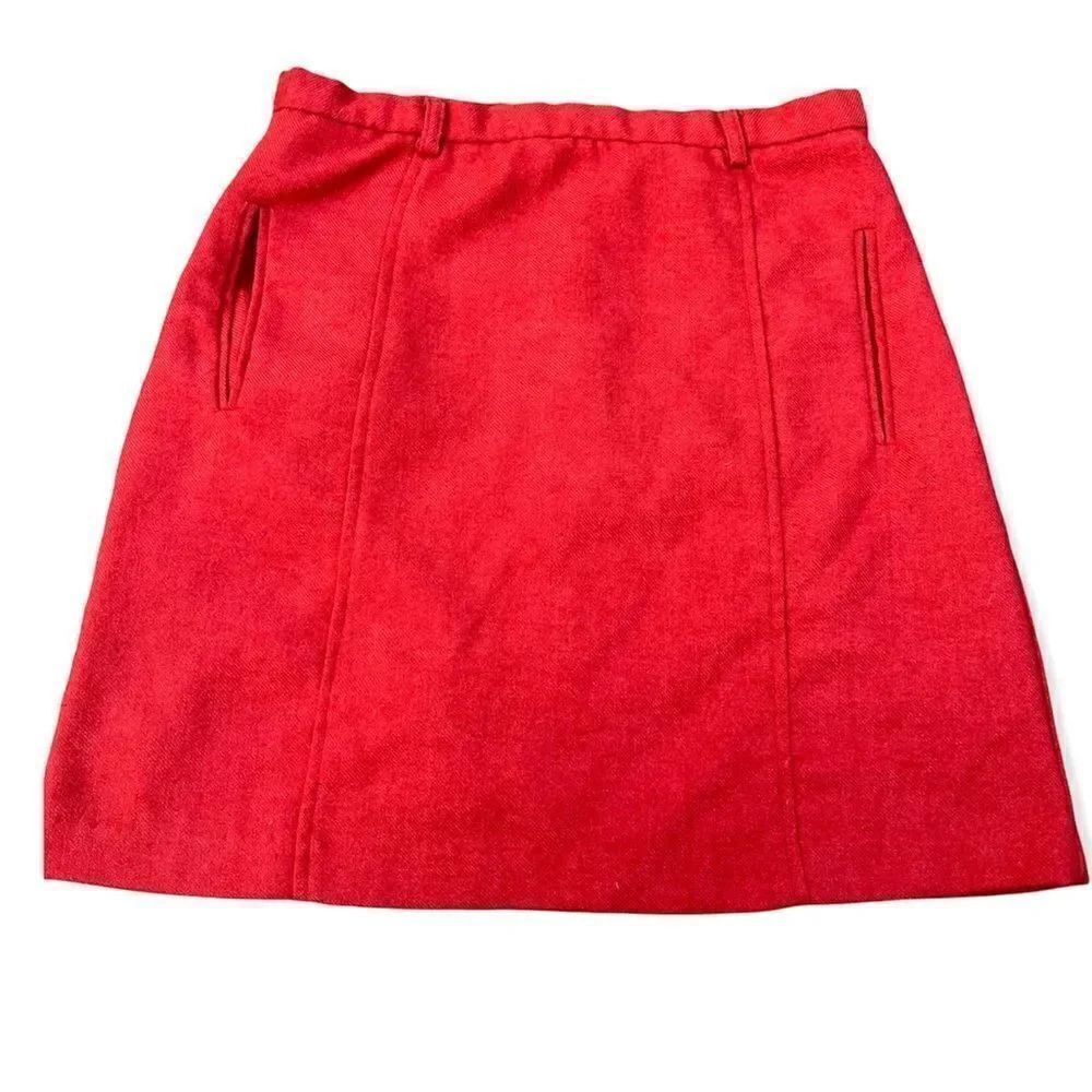 Alythea retro orange a line mini skirt M